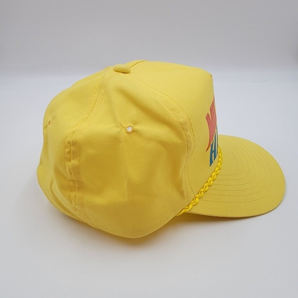 Vintage Millwork Hawaii Neon Yellow Rope Adjustable Snapback Trucker Hat Cap - Picture 4 of 10
